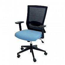 Кресло руководителя Vitra 635x550x1015 мм, черный с синим