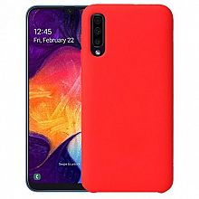 Чехол Helmet Liquid Silicon with Ring Case Samsung A50 Red